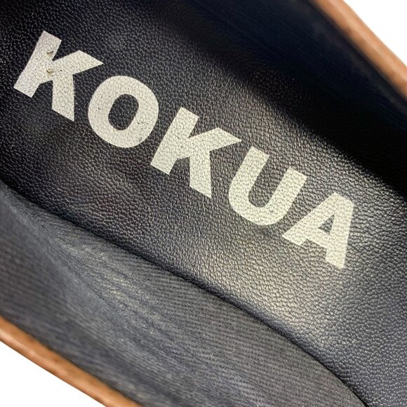 Kokua Barcelo Brown Leather‎ Mauve Cap Toe Ballerina Flats - Picture 3 of 12